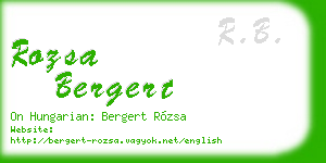 rozsa bergert business card